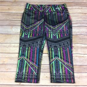 Fila Sport Running Womens Size XS Gray Multi Color Capri Leggings